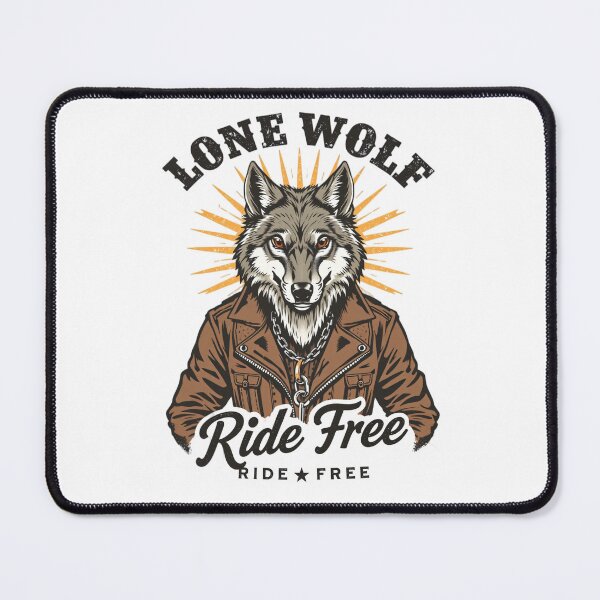 Item preview, Lone Wolf Rider American Vintage Biker Shirt designed and sold by MooDigitalArt.