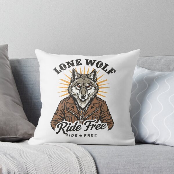 Item preview, Lone Wolf Rider American Vintage Biker Shirt designed and sold by MooDigitalArt.