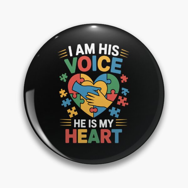 Item preview, I'm His Voice He Is My Heart Autism Awareness designed and sold by Rrettgison.