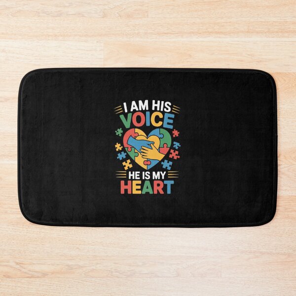 Item preview, I'm His Voice He Is My Heart Autism Awareness designed and sold by Rrettgison.