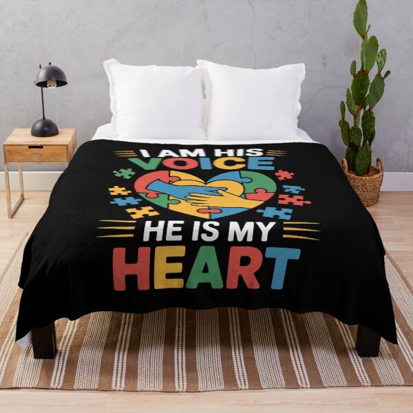 Item preview, I'm His Voice He Is My Heart Autism Awareness designed and sold by Rrettgison.
