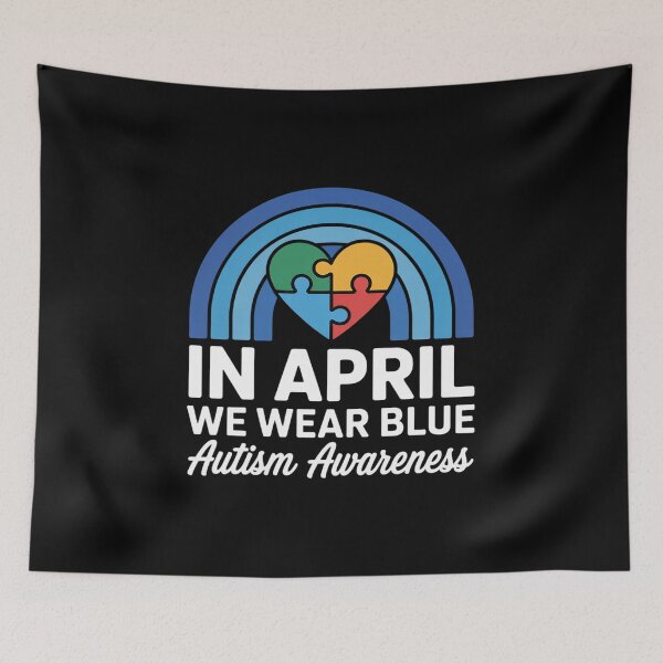 Item preview, In April We Wear Blue Autism Awareness Design Autistic designed and sold by Rrettgison.
