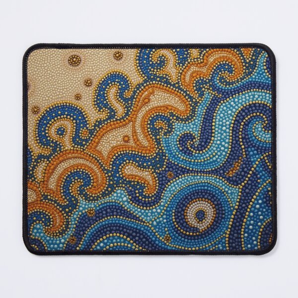 Item preview, Aboriginal Inspired Dot Art - With Tidal Waves designed and sold by GrinGalore.