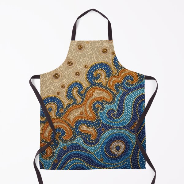 Item preview, Aboriginal Inspired Dot Art - With Tidal Waves designed and sold by GrinGalore.
