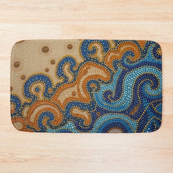 Item preview, Aboriginal Inspired Dot Art - With Tidal Waves designed and sold by GrinGalore.
