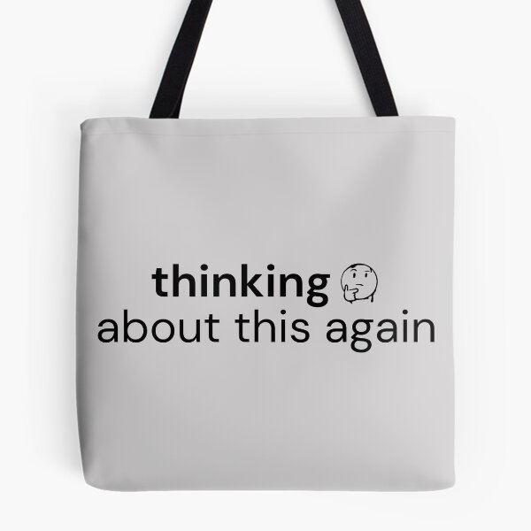 Item preview, Thinking About This Again – Minimal Overthinking Humor Design designed and sold by ISG Designs.