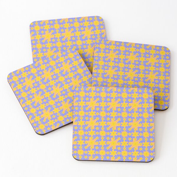 Item preview, Sunny Yellow Floral Grid designed and sold by thanratdesign.