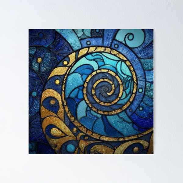 Item preview, New Zealand Māori Paua Pattern Koru Design 752 designed and sold by GrinGalore.