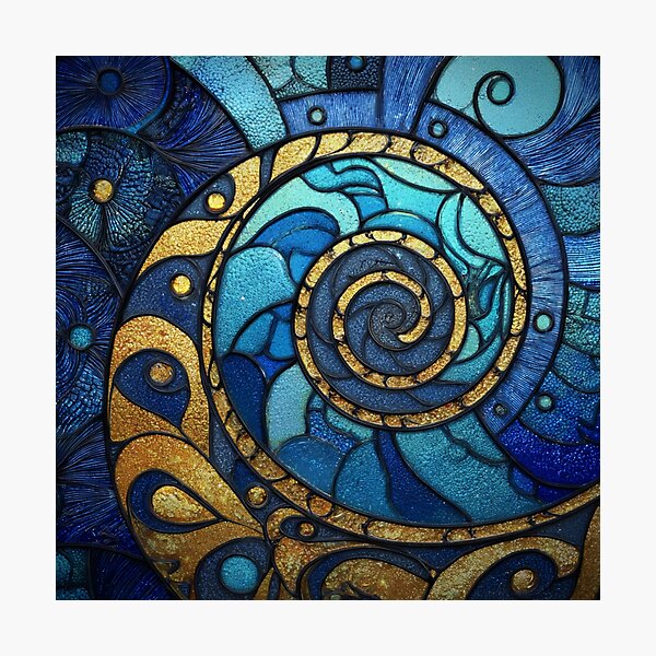 Item preview, New Zealand Māori Paua Pattern Koru Design 752 designed and sold by GrinGalore.