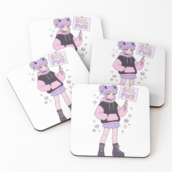 Item preview, GRL PWR - Sassy Pastel Goth Girl with Horns designed and sold by GemajoStudio.