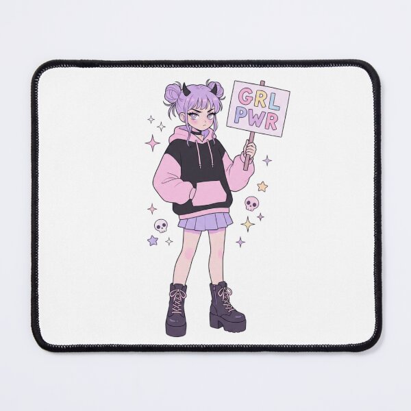 Item preview, GRL PWR - Sassy Pastel Goth Girl with Horns designed and sold by GemajoStudio.