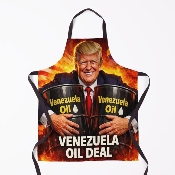 Item preview, Venezuela Oil Deal Political Illustration – Global Energy Politics Satire Art designed and sold by AkkoAkko.