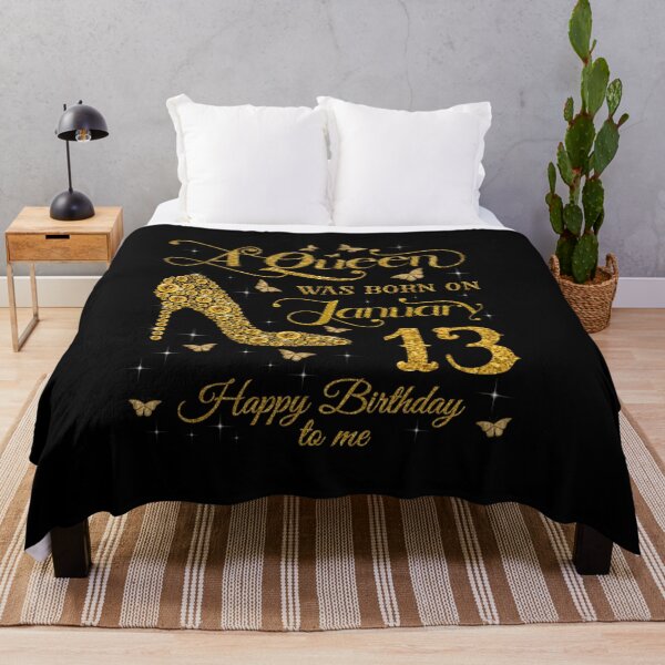 Item preview, January 13 Birthday Queen Gold High Heel Glam Celebration Design designed and sold by Capisedo.