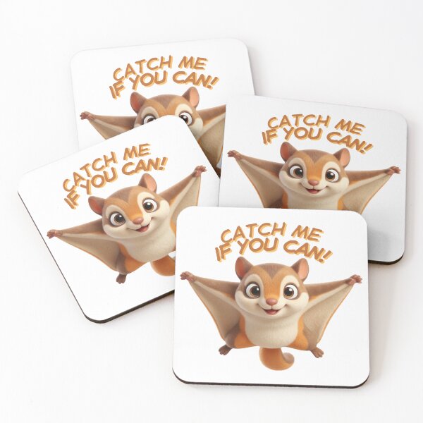 Item preview, Catch Me If You Can – Cute Flying Squirrel Motivation Design 001 designed and sold by What the fun.