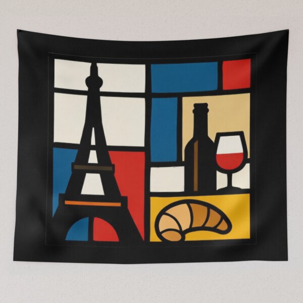 Item preview, Mondrianesque France - Modern Abstract designed and sold by Myra365Art.