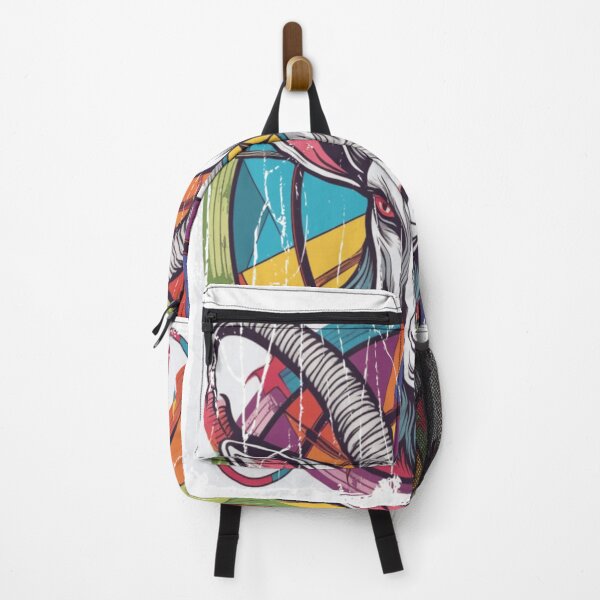 Item preview, Colorful Goat Symbol Occult Art Mystical Abstract Illustration designed and sold by Capisedo.