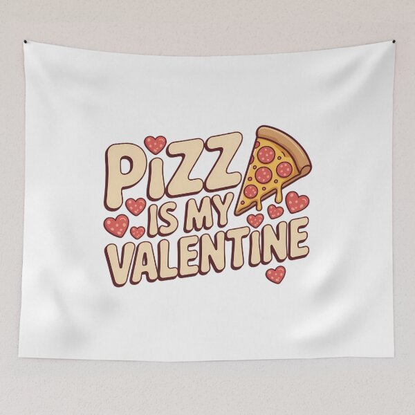 Item preview, Pizza Is My Valentine Funny Food Anti Valentine Typography Single Humor Shirt designed and sold by GiftsForge.