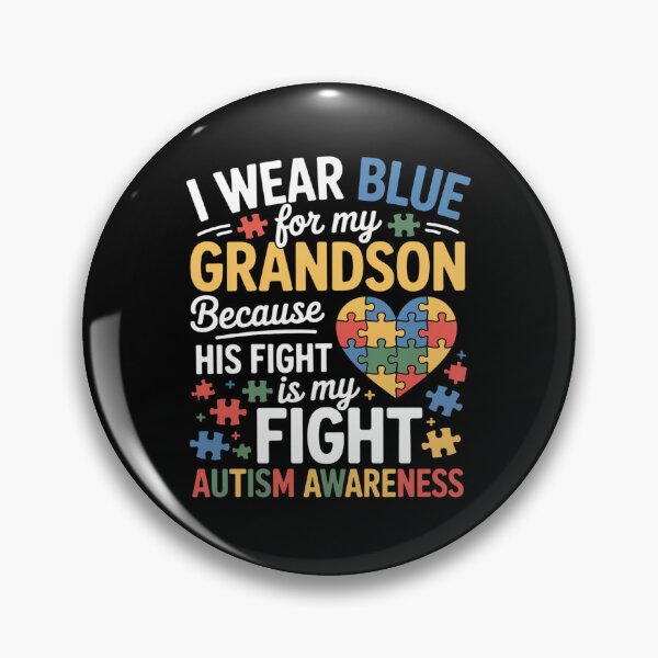 Item preview, Grandma Grandpa I Wear Blue for My Grandson Autism Awareness designed and sold by Rrettgison.
