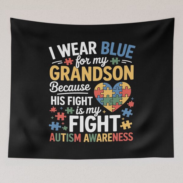 Item preview, Grandma Grandpa I Wear Blue for My Grandson Autism Awareness designed and sold by Rrettgison.