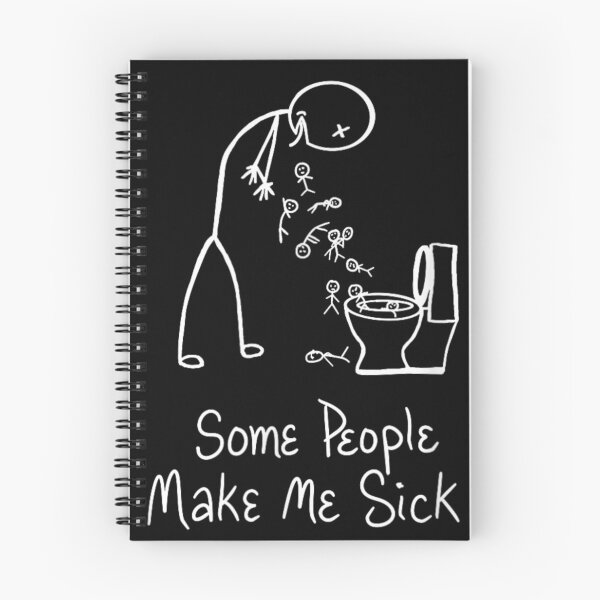 Item preview, Some People Make Me Sick Dark Humor Stick Figure Illustration designed and sold by Capisedo.