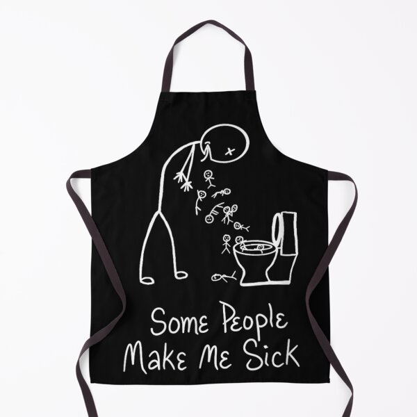 Item preview, Some People Make Me Sick Dark Humor Stick Figure Illustration designed and sold by Capisedo.
