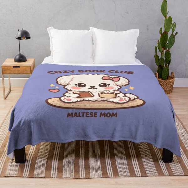 Item preview, Cozy Book Club – Maltese Mom Cute Puppy Cocoa Reading Shirt designed and sold by dogmomtees.