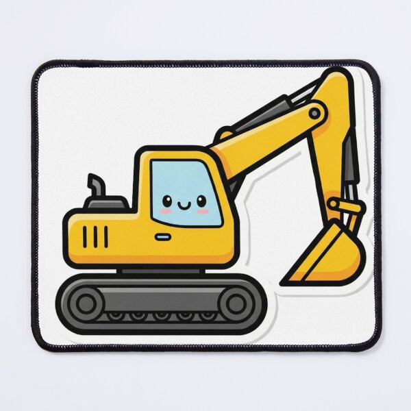 Item preview, Cute Yellow Excavator Sticker for Kids designed and sold by 4AGift.