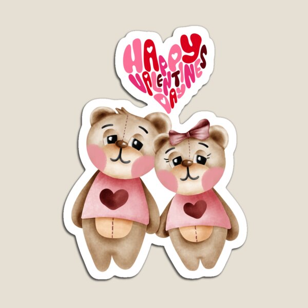 Item preview, Heart Teddy Bear Sticker designed and sold by Playful Strokes pom@pom.
