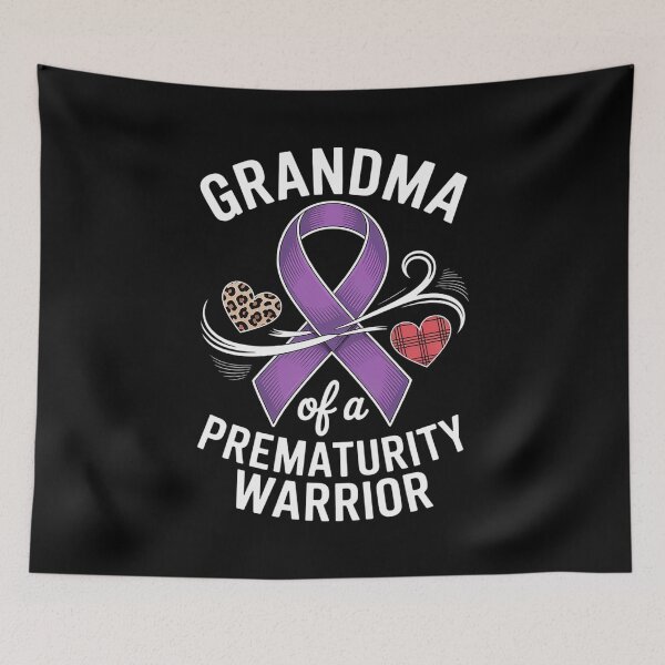 Item preview, Grandma Prematurity Awareness Leopard Buffalo Plaid Family designed and sold by repconomArt.
