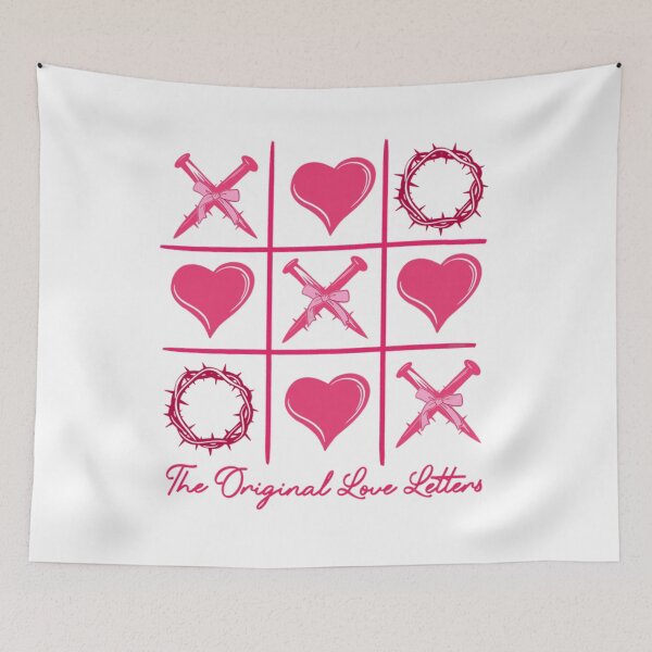 Item preview, Love Tic Tac Toe Nails Hearts Valentine Game Cute Pink Design designed and sold by EvelysEmelia.