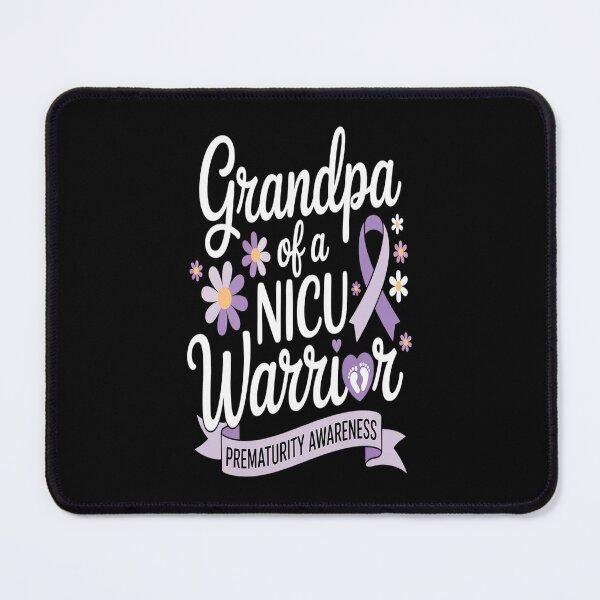 Item preview, Grandpa NICU Warrior for Preemie Prematurity Awareness Month designed and sold by repconomArt.