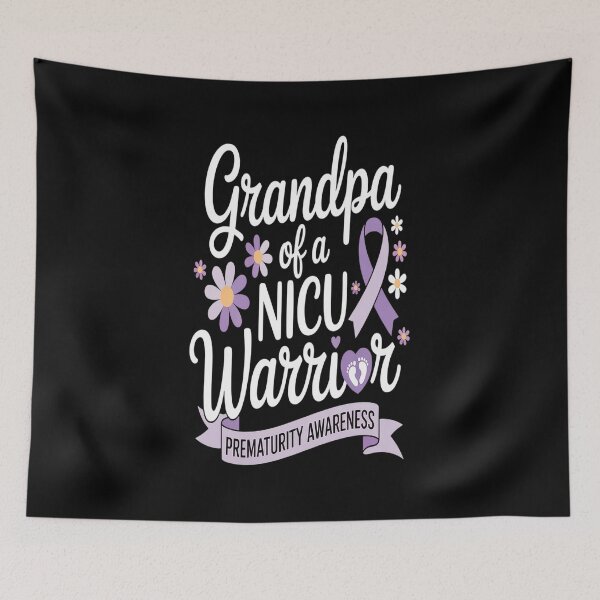 Item preview, Grandpa NICU Warrior for Preemie Prematurity Awareness Month designed and sold by repconomArt.