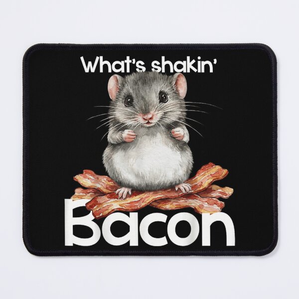 Item preview, What’s Shakin Bacon Cute Mouse Funny Food Pun Illustration designed and sold by EvelysEmelia.
