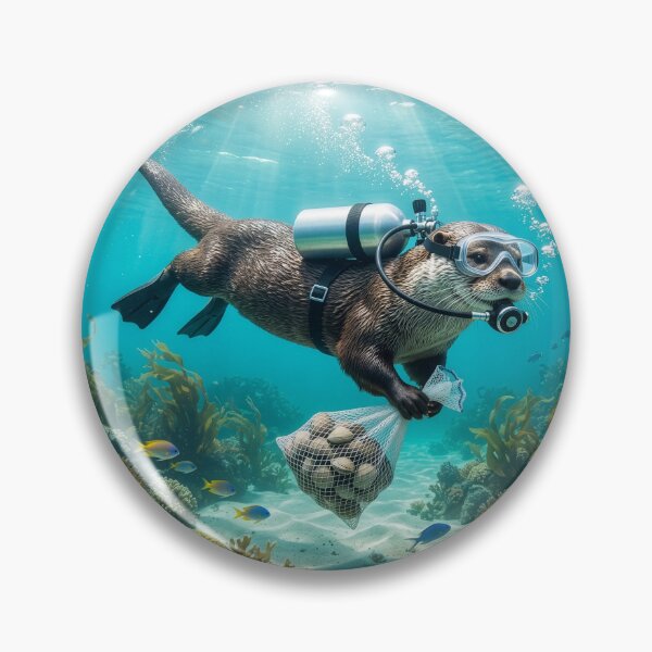 Item preview, Otter Scuba Dives for Clams designed and sold by Tridentulus.