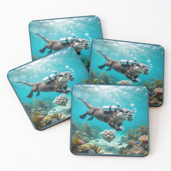 Item preview, Otter Scuba Dives for Clams designed and sold by Tridentulus.