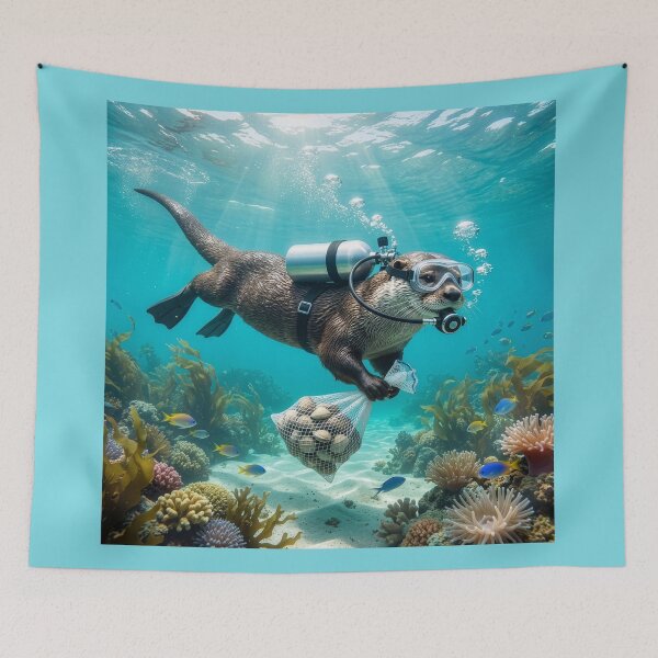 Item preview, Otter Scuba Dives for Clams designed and sold by Tridentulus.