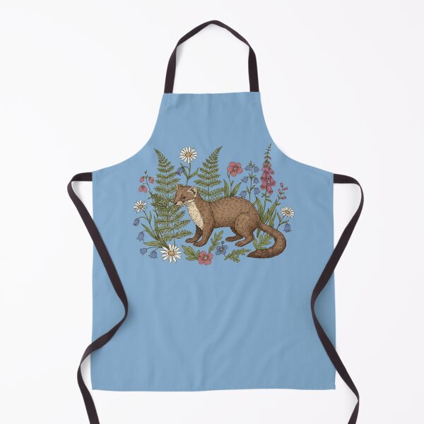 Item preview, Vintage Pine Marten Forest Wildflowers designed and sold by BirdsnStuff.