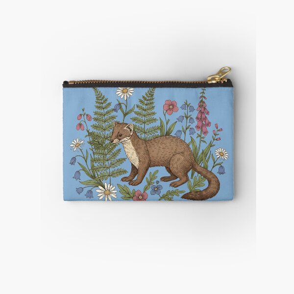 Item preview, Vintage Pine Marten Forest Wildflowers designed and sold by BirdsnStuff.