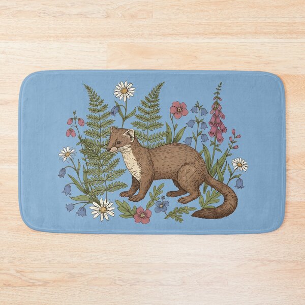 Item preview, Vintage Pine Marten Forest Wildflowers designed and sold by BirdsnStuff.
