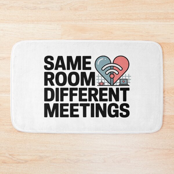 Item preview, Love In Same Room Different Meetings Remote Work Couple Valentine Typography designed and sold by GiftsForge.