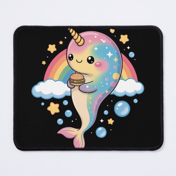 Item preview, Funny Narwhal Unicorn of the Sea Hamburger Rainbow Kawaii designed and sold by tiemacopaxer.