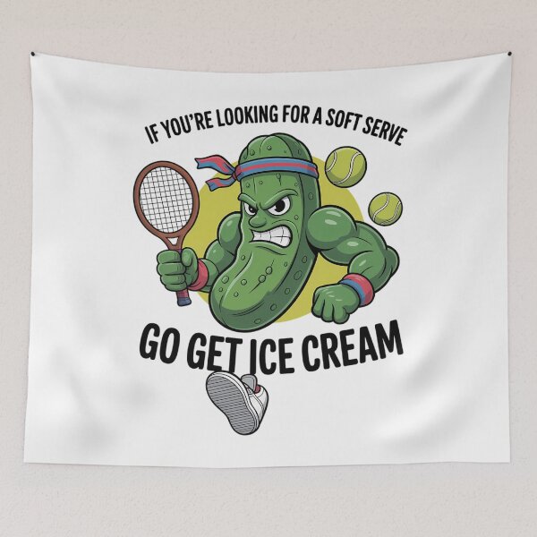 Item preview, Funny Pickleball Lover Pun with a Pickle Playing Pickle Ball designed and sold by tiemacopaxer.
