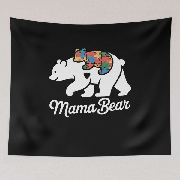 Item preview, Mama Bear Love Support Autism Awareness Bear Family designed and sold by repconomArt.