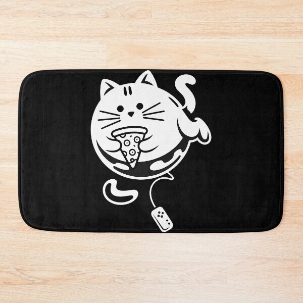 Item preview, Gamer Cat Girl Boy loading Pizza, Headset and Pad designed and sold by tiemacopaxer.