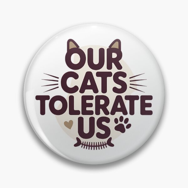 Item preview, Cat Parents Valentine Our Cats Tolerate Us Funny Pet Couple Typography Gift designed and sold by GiftsForge.