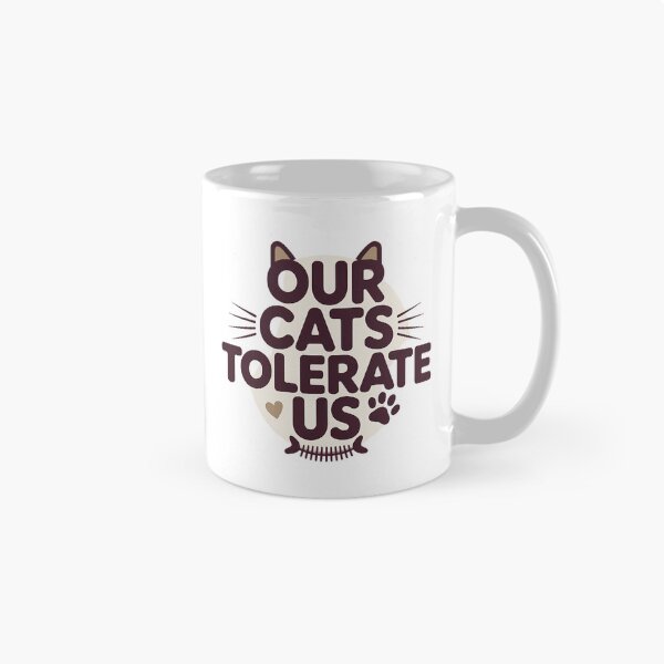 Item preview, Cat Parents Valentine Our Cats Tolerate Us Funny Pet Couple Typography Gift designed and sold by GiftsForge.