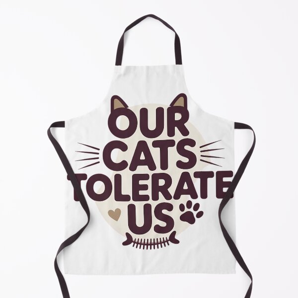 Item preview, Cat Parents Valentine Our Cats Tolerate Us Funny Pet Couple Typography Gift designed and sold by GiftsForge.