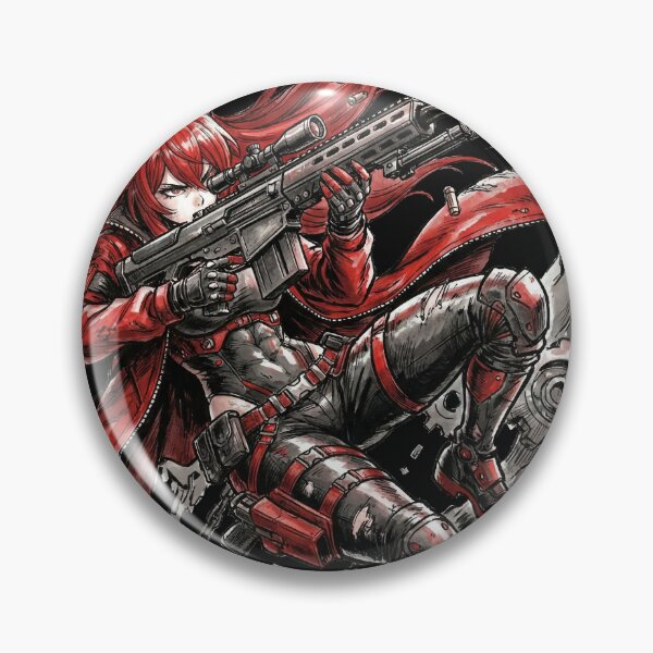 Aperçu de l'œuvre Red Hood Nikke Déesse de la Victoire R Corp Fille Loup Petit Chaperon Rouge Fusil d'assaut Loup Solitaire Fan Art Portrait Poster T-Shirt Sticker Print Cadeau créée et vendue par Senpaiwaves.