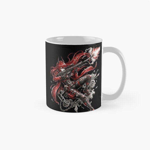 Item preview, Red Hood Nikke Goddess of Victory R Corp Wolf Girl Red Riding Hood Assault Rifle Lone Wolf Fan Art Portrait Poster T-Shirt Sticker Print Gift designed and sold by Senpaiwaves.