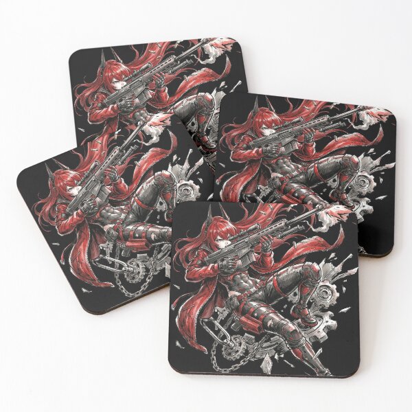 Item preview, Red Hood Nikke Goddess of Victory R Corp Wolf Girl Red Riding Hood Assault Rifle Lone Wolf Fan Art Portrait Poster T-Shirt Sticker Print Gift designed and sold by Senpaiwaves.
